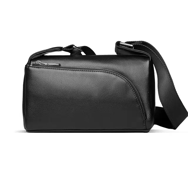 老人头 商务休闲百搭风 头层牛皮 手拿包 常规 男款 黑色 简约设计