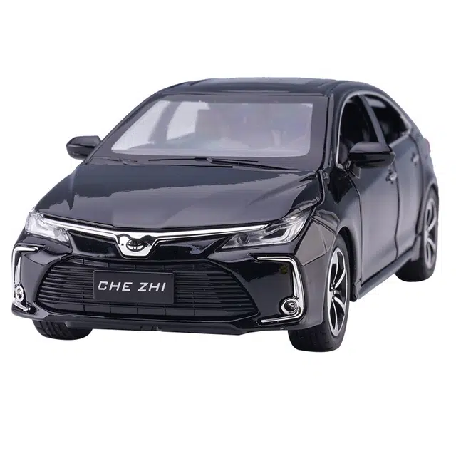 驰誉车玩 丰田卡罗拉 合金车模 亮灯响声 回力行驶 车门可开 仿真汽车 成品模型