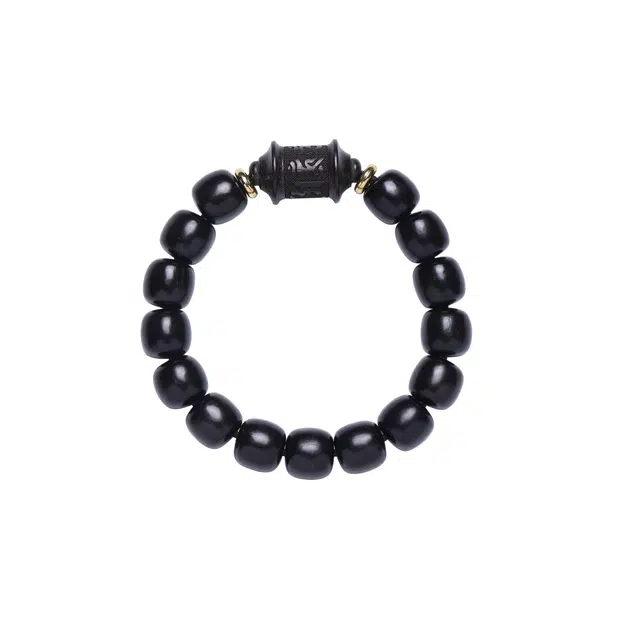 中藏 手持国潮复古新中式文玩吉祥如意招财纳福 檀木 手串 男女同款情侣款 紫光檀