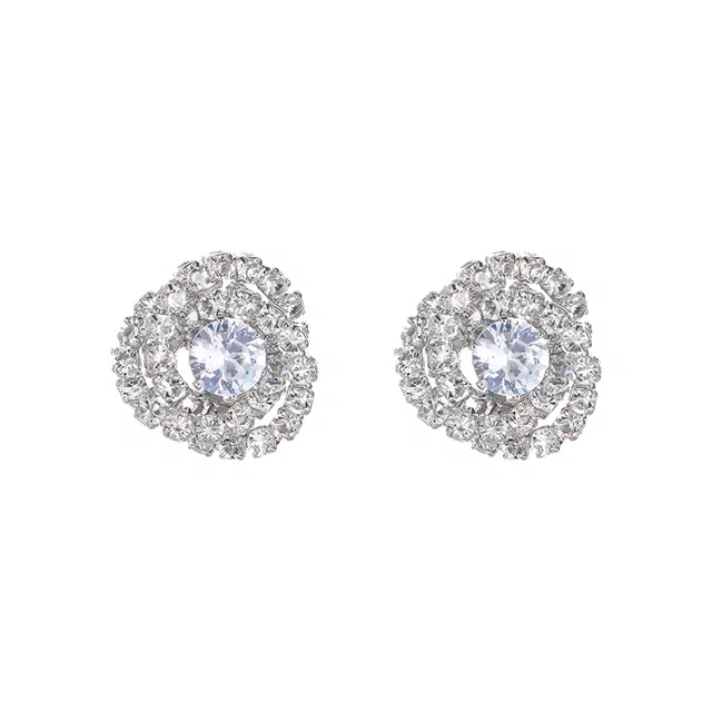 韵系 爆闪锆石小众设计轻奢高级感冷淡风 铜 耳钉 女款