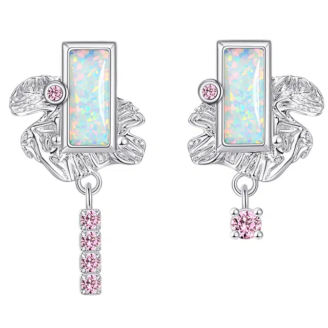 秦福炫 荆棘 气质轻奢小众高级感 锆石欧泊 耳钉 女款