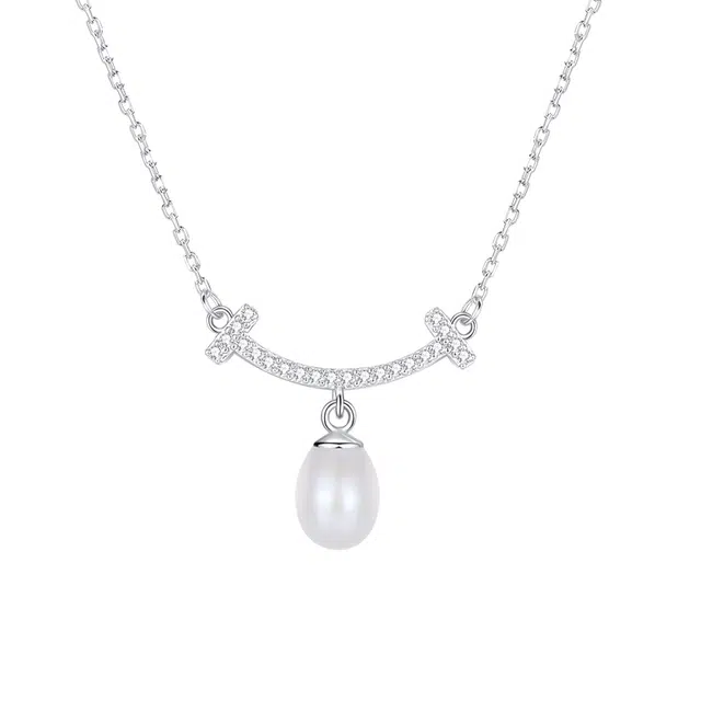 心草 微笑简约精致轻奢小众设计高级感优雅气质法式温柔 淡水珍珠 项链 女款