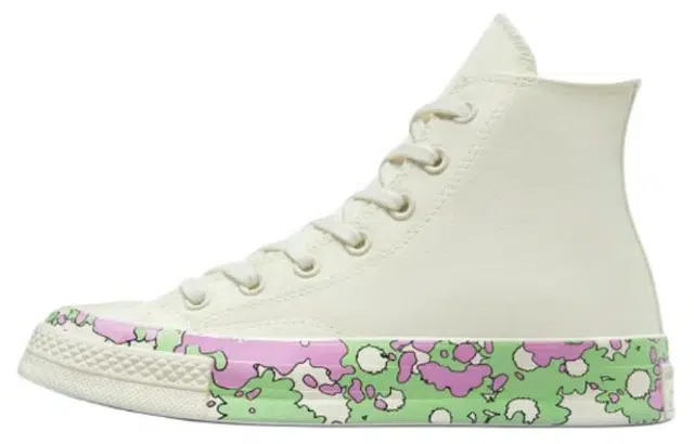 Converse 1970s Chuck Taylor All Star White Green Purple
