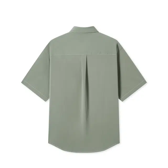 森马 纯色尖领纽扣短袖衬衫 男款