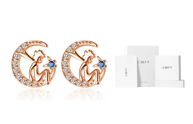 CMFY Moon Alloy Earrings