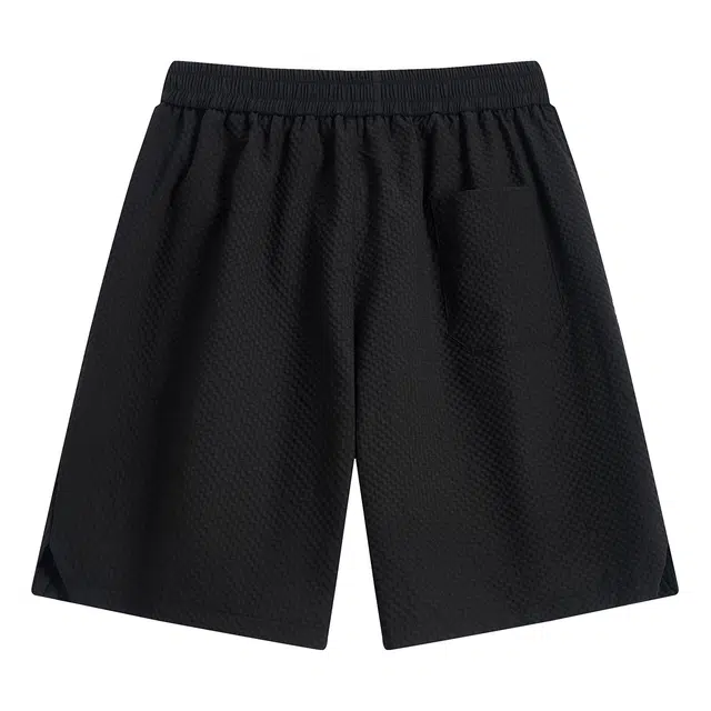 雅鹿 系带中腰蜘蛛字母印花休闲短裤 男女同款