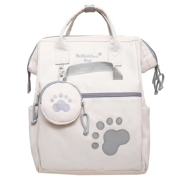 笛贝嘉 韩版卡通印花纯色大容量 尼龙面料 双肩包 常规 男女同款情侣款