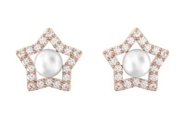 Swarovski Stella Pearl Rose Gold Earrings