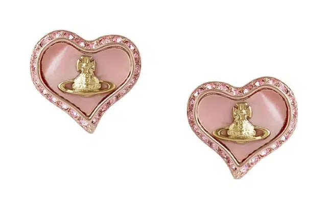 Vivienne Westwood Petra Heart Stud Earrings