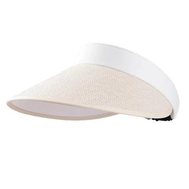 玖慕 夏防紫外线沙滩海边大檐开车遮脸空顶 聚酯纤维 防晒帽 女款