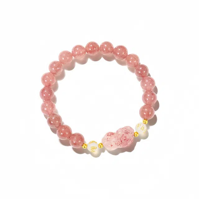 七小匠 新中式 国潮 招财貔貅 水晶 玉石手链 女款