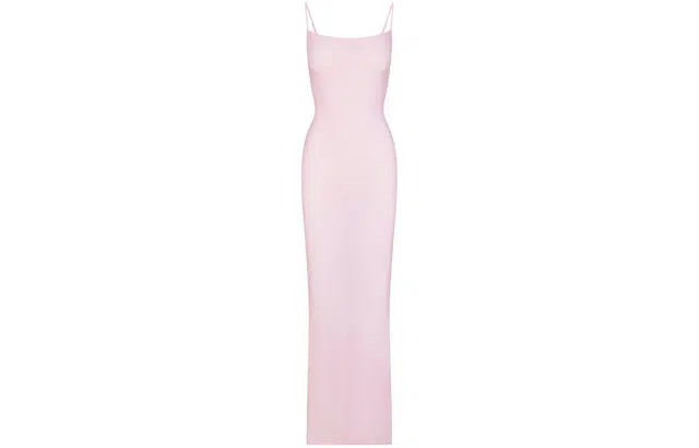 SKIMS SOFT LOUNGE LONG SLIP DRESS CHERRY BLOSSOM