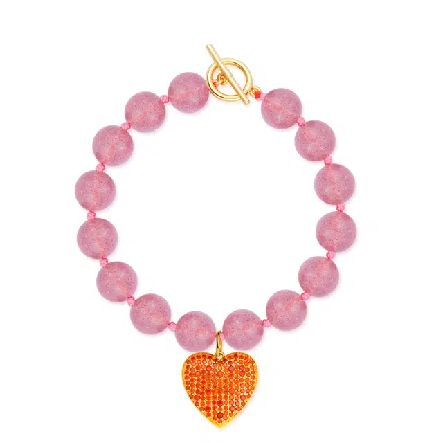 己光 闪闪爱心 水晶 手串 女款