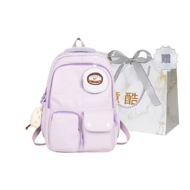 意酷 森系高颜值百搭小众设计书包大容量学院小清新 尼龙 双肩包 男女同款情侣款 多色