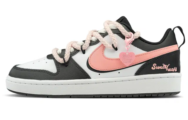 Nike Court Borough Low GS Black Pink