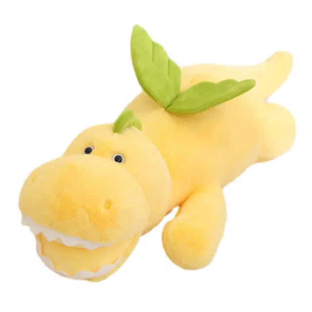 雄俊 开心小恐龙 趴姿抱枕 可爱绿色带翅膀 龙年吉祥物 拉链可拆洗 玩偶 毛绒公仔