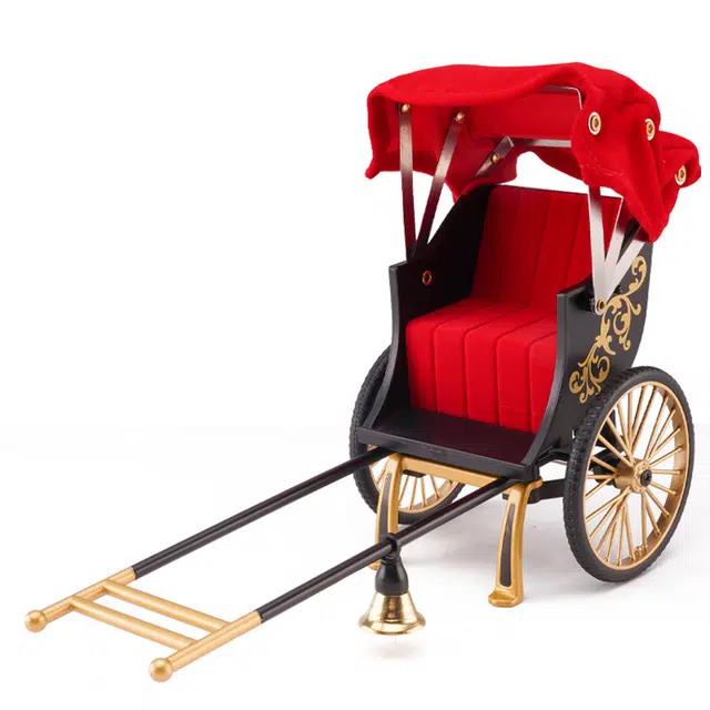 驰誉车玩 老上海复古经典 黄包车 成品模型 合金车模 收藏摆件 男生送礼