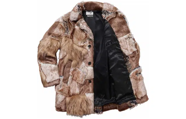 Supreme x MM6 Maison Margiela SS24 WEEK7 PATCHWORK FAUX FUR COAT