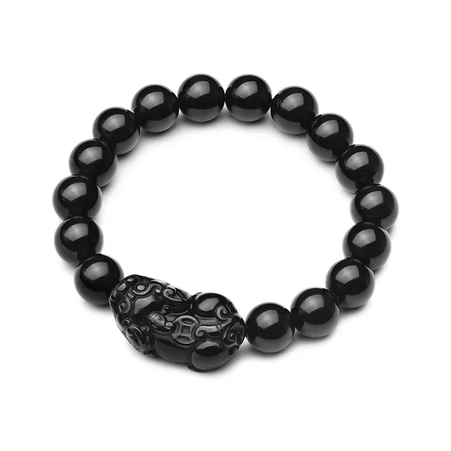 谧月珠宝 国潮风招财貔貅吞金兽 小众设计高级感 水晶 手链 男女同款情侣款