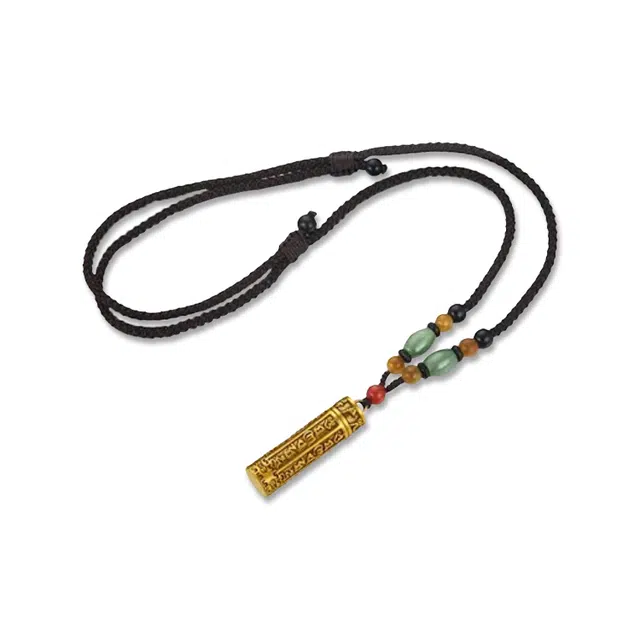 重庆金店 新中式藏风可打开嘎乌盒 沉稳男士系列国潮挂饰本命年转运珠民族风复古气质项饰 黄铜 吊坠 男女同款情侣款