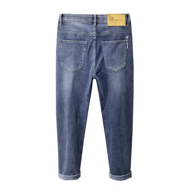 雅鹿 百搭美式复古高级感时尚宽松直筒水洗耐磨牛仔裤 男款 蓝灰