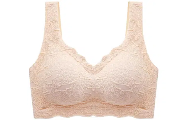 二三二三 纯色肌理感无钢圈收副乳无痕文胸 女款