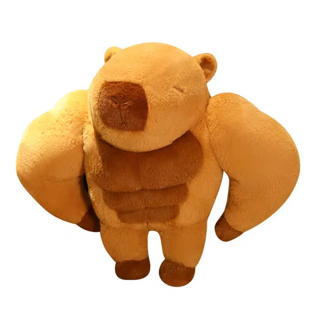 狐狸仙 卡通搞怪肌肉水豚 玩偶 毛绒公仔