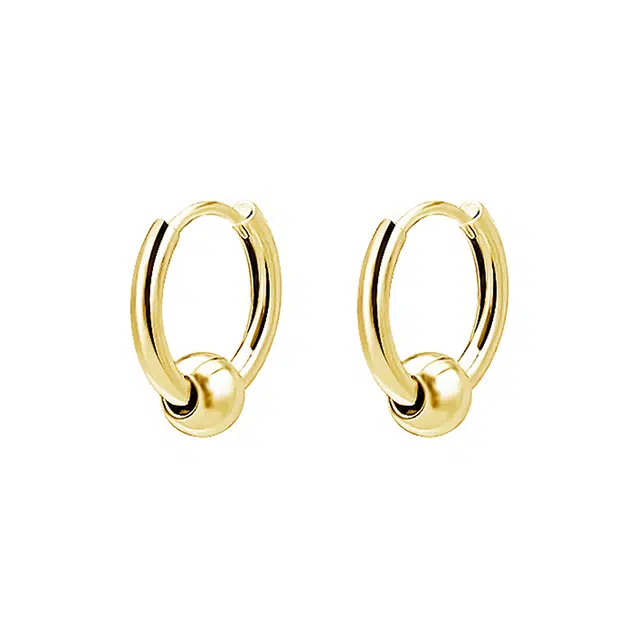 伊灿 简约时尚气质小众高级感素圈 电镀真金 耳环 女款 精致设计感