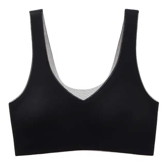 浪莎 冰丝无痕内衣薄款大胸显小聚拢胸罩无钢圈收副乳美背文胸 女款 组合装