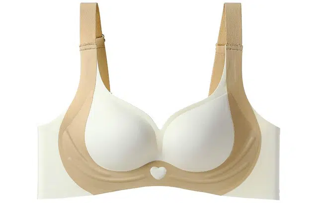 二三二三 撞色爱心防下垂收副乳软支撑文胸 女款