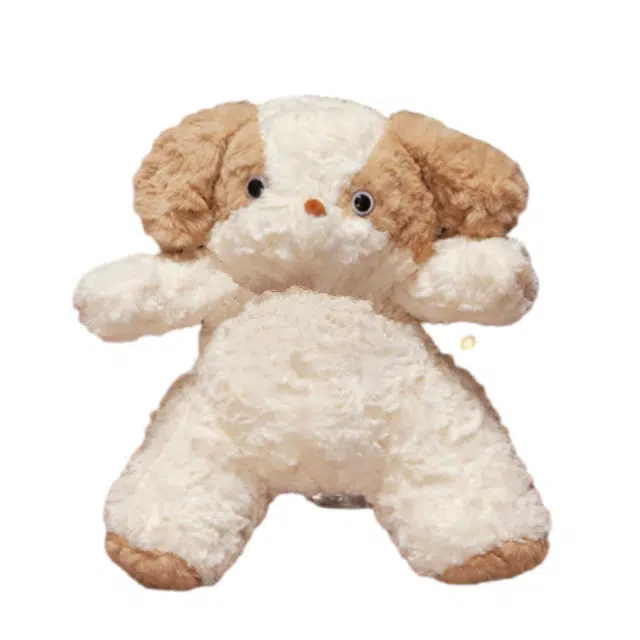 雄俊 安睡系列可爱晚安小狗 软萌安抚陪睡围巾狗狗 超萌长耳朵超软小奶狗布娃娃 玩偶 毛绒公仔