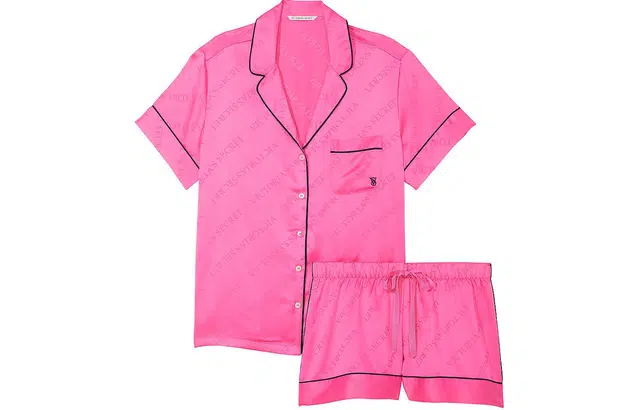 Victoria's Secret Satin Short Pajama SetHollywood Pink