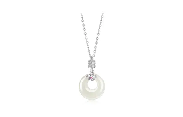 尚银福 小蛮腰平安扣 新中式国潮灵动闪耀转运祥云高级优雅气质经典温柔大气轻奢复古民族风锁骨链 合金 项链 女款