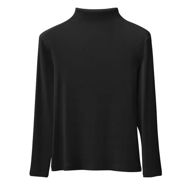 梦特娇 纯色长袖半高领套头打底衣 女款