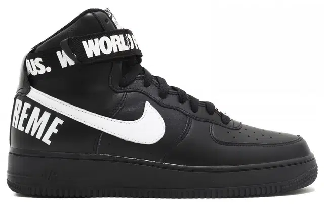 Supreme x Nike Air Force 1 World Famous Black