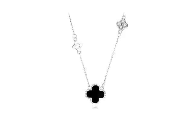 尚银福 幸运四叶草 法式慵懒氛围感精致独特创意转运花卉 气质温柔甜美优雅小众设计 合金 项链 女款