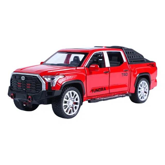 驰誉车玩 丰田坦途 合金车模 亮灯响声 回力行驶 车门可开 收藏摆件 成品模型