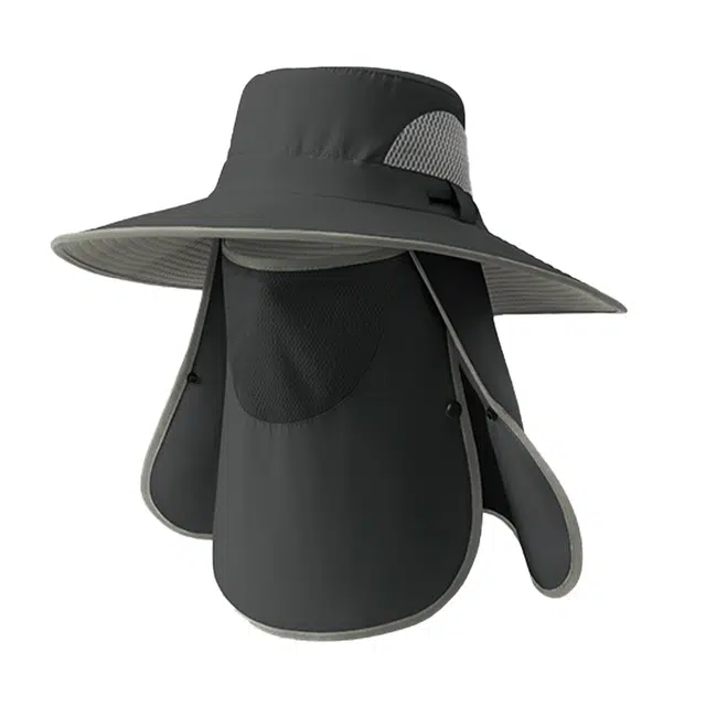 山一丸 太阳帽加大檐钓鱼 锦纶 防晒帽 男款