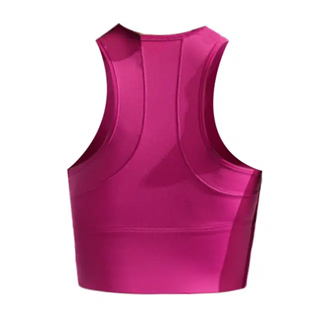 岚纹 纯色拉链一体式防震运动内衣 女款