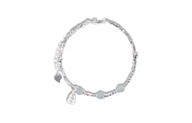 尚银福 碎碎平安 新中式小巧梦幻唯美碎银子转运珠平安喜乐福牌精致小众设计高级感日常百搭可调节手饰 合金 手链 女款