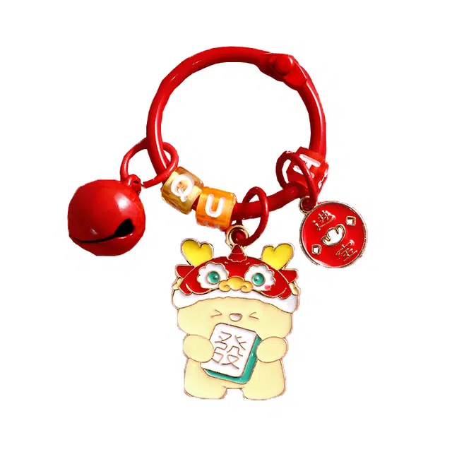 钵提 创意龙年金属挂件公仔 情侣汽车钥匙链 可爱包包挂饰 潮流衍生品