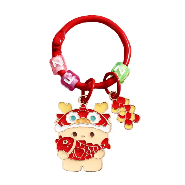 钵提 创意百搭龙年金属挂件公仔 情侣汽车钥匙链 可爱包包挂饰 潮流衍生品