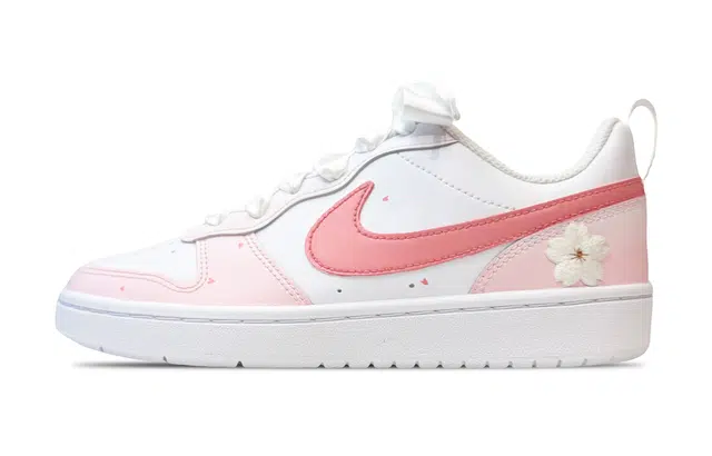 Nike Court Borough Low White Pink