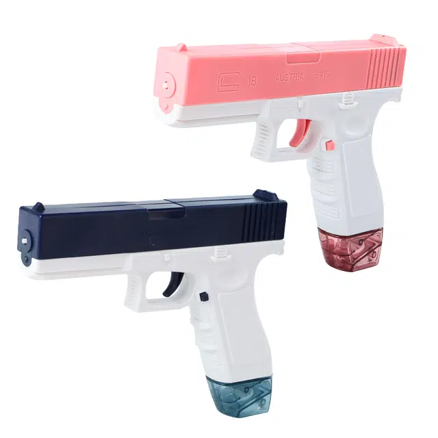 小牧马 格洛克电动连发水枪 全自动喷水呲水枪大容量 枪型玩具