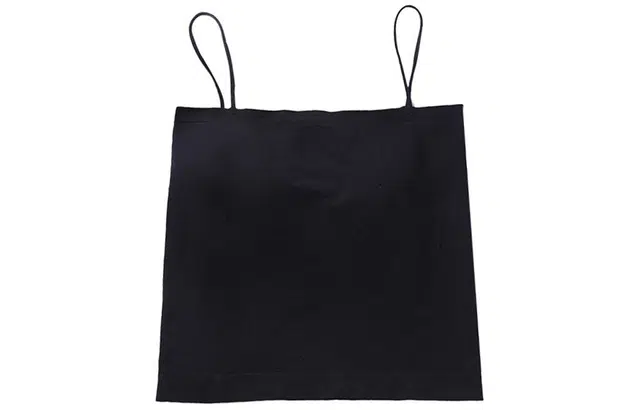 二三二三 纯色无痕美背薄款带胸垫吊带 女款 黑色