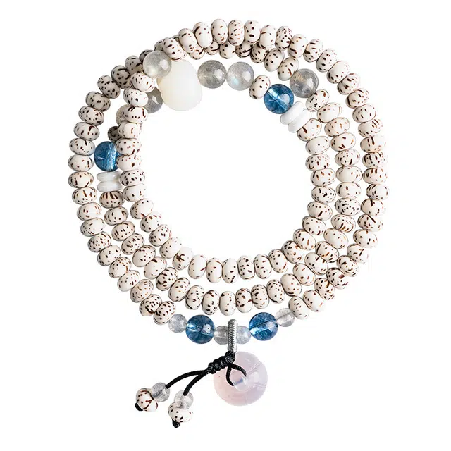 岁月静好 新中式 国潮复古 民族风 迷你 高密佛珠 复古文艺多圈款 星月菩提 手串 女款