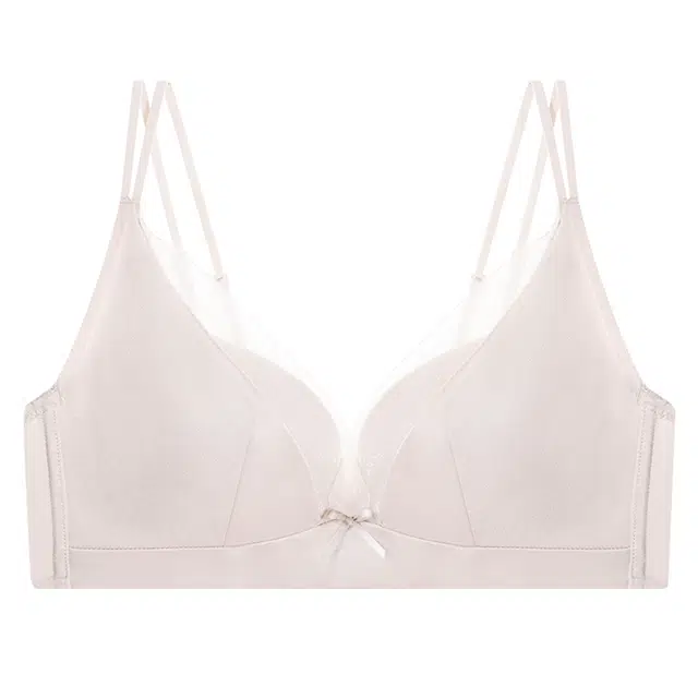 品彩 纯色舒适轻奢缎面舒适聚拢文胸 女款