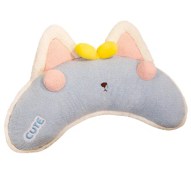 狐狸仙 多巴胺动物抱枕 蝴蝶粉萌床头靠枕弯弯枕 玩偶周边