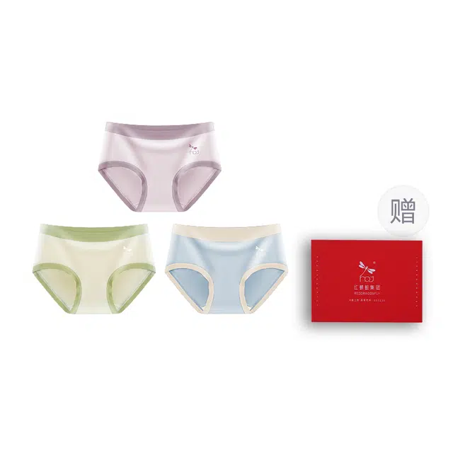 红蜻蜓 纯棉中腰透气抗菌舒适亲肤内裤 女款
