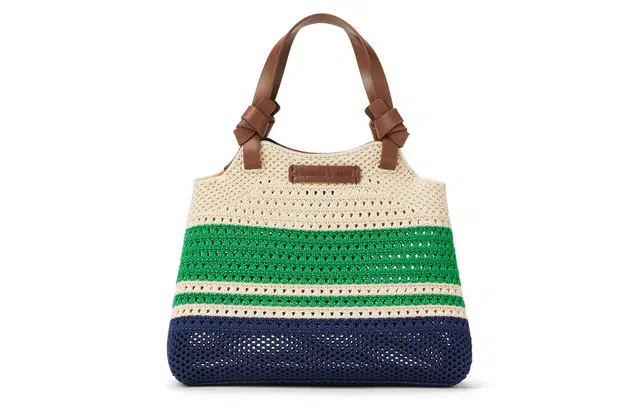 CHARLESKEITH PU ckTote WhiteMultiSand